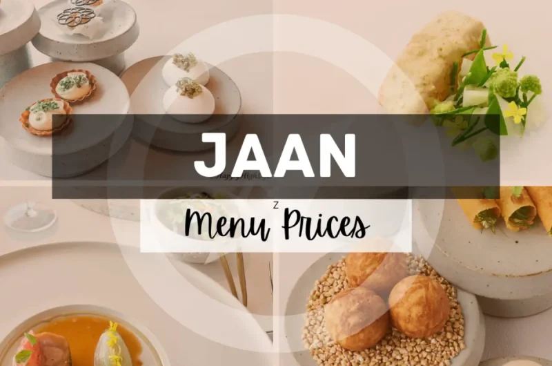 Jaan Menu Singapore with Prices
